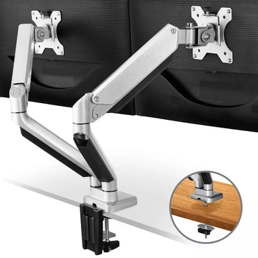 Double arm table stand monitor bracket 17-32