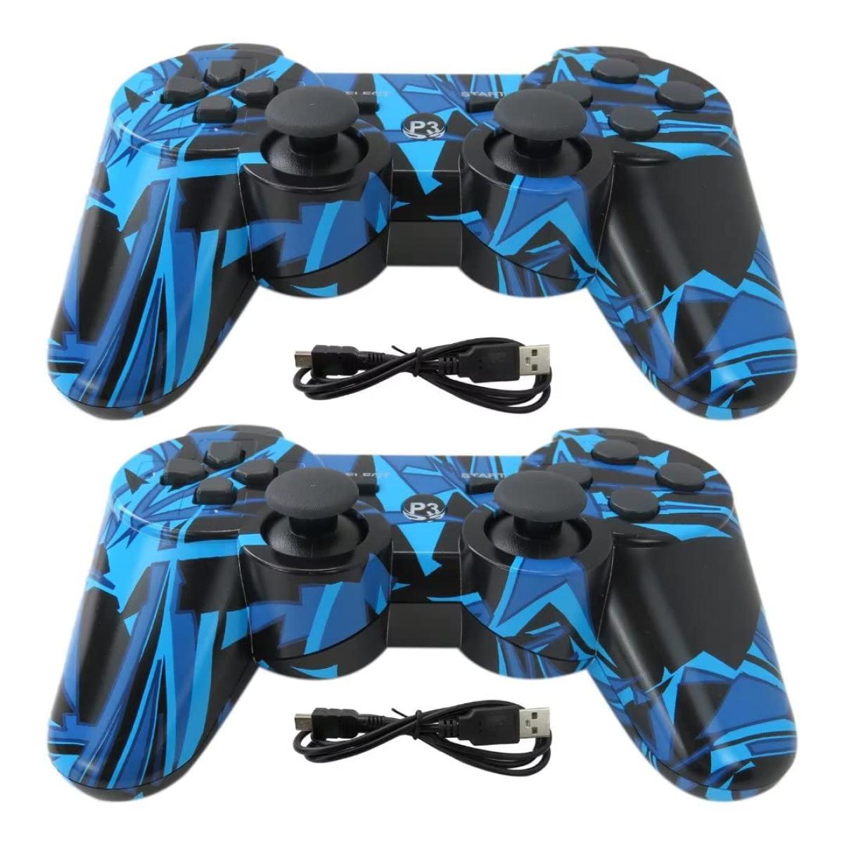وحدة تحكم لاسلكية لجهاز PS3 Double Shock (الجيش)