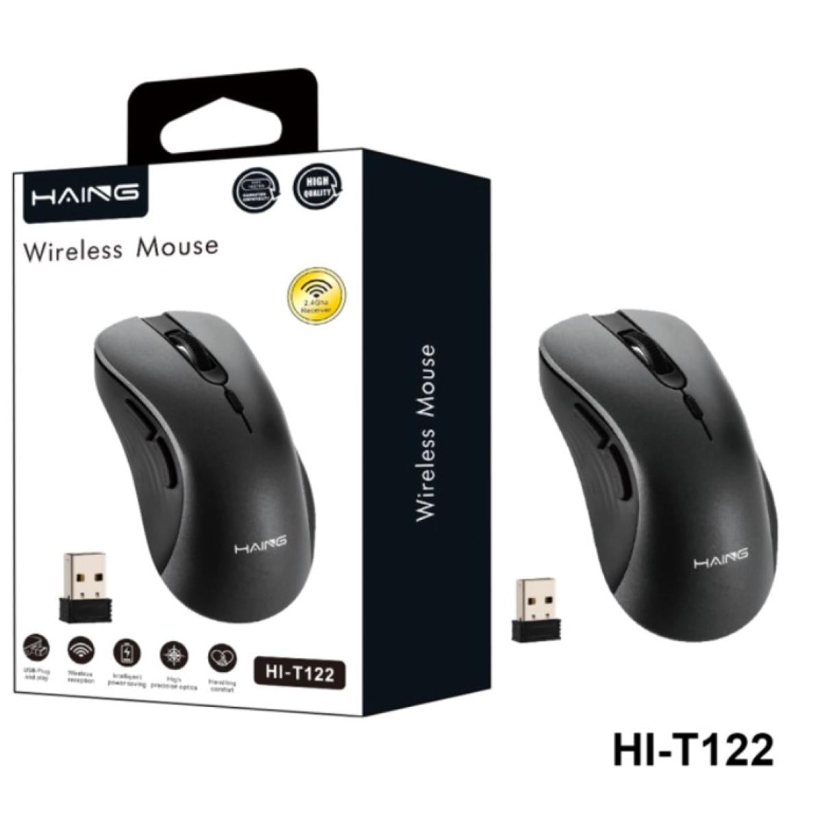 ماوس لاسلكي HAING HI-T122 2.4G مع موصل Type-C