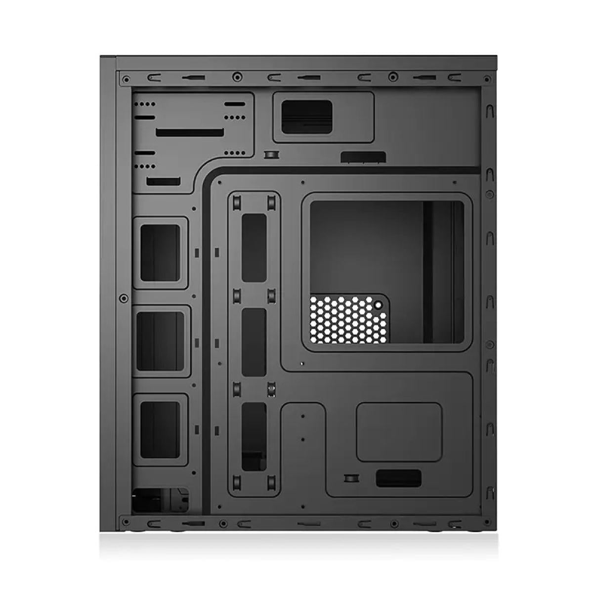 حافظة كمبيوتر Huntkey HK360 ATX Business بدون مراوح - لون أسود