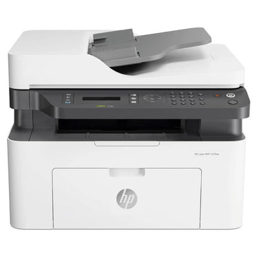 HP LaserJet MFP M137FNW Mono Black and White Laser Multifunction 4-In-One Printer With Auto Feeder - White