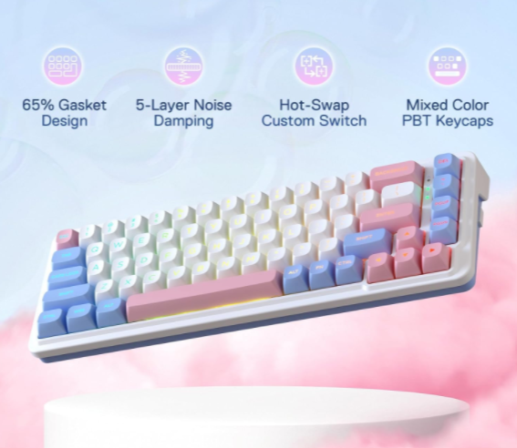 Redragon K709 PRO Wireless RGB Mechanical Gaming Keyboard – 65% Hot-Swap