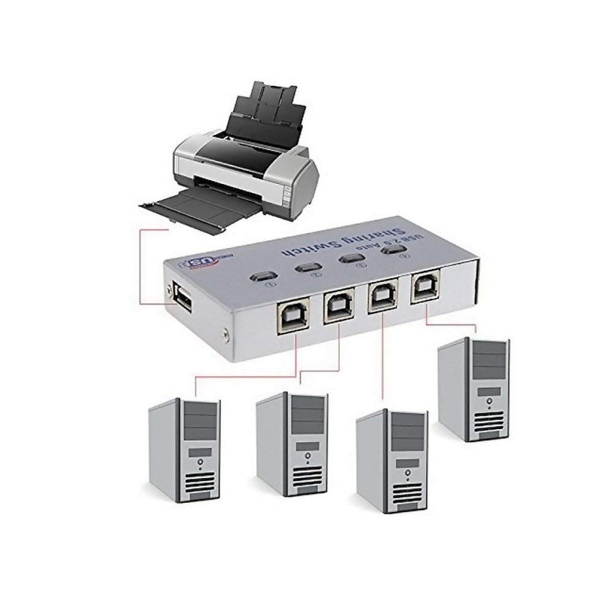 مفتاح مشاركة USB بأربعة منافذ