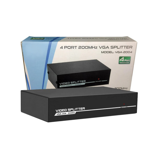 موزع VGA أربع منافذ بدقة عالية وتردد 200MHz