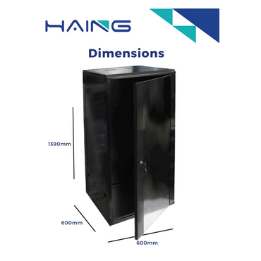 HAING 27U network server cabinet side view