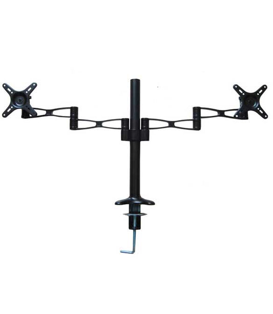 Desk Dual Screen Mount Stand Extendable Arm Monitor