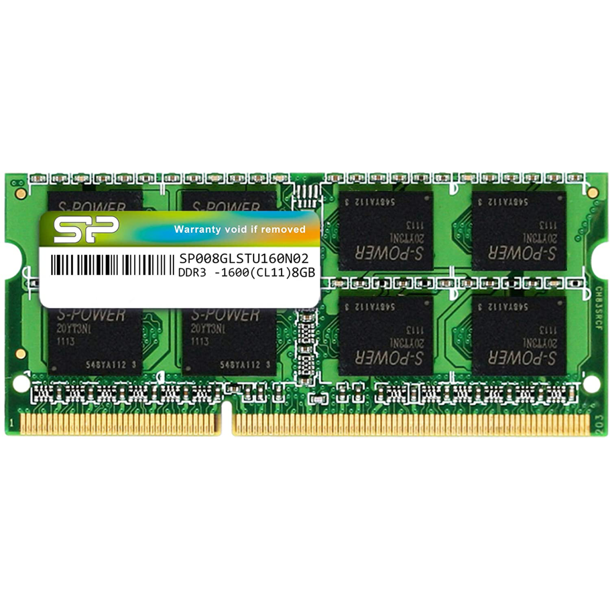 ذاكرة سيليكون باور 8 جيجابايت DDR3 SODIMM-1600 ميجاهرتز لأجهزة الكمبيوتر المحمول