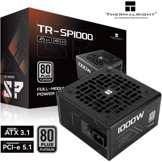 Thermalright (SP-1000) Platinum 1000W (ATX 3.1) (PCIe 5.1) 80 Plus Platinum Full Modular, Smart Fan - Power Supply