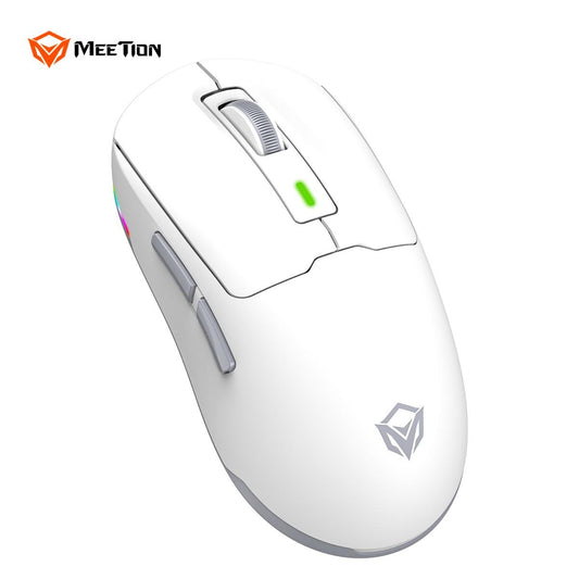 Meetion Air GW24 2.4G Bluetooth & Wired Gaming Mouse -White