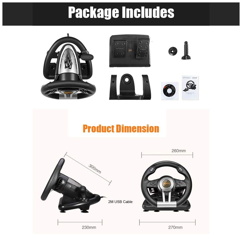 PXN V3II Gaming Steering Wheel PC PS4 Xbox