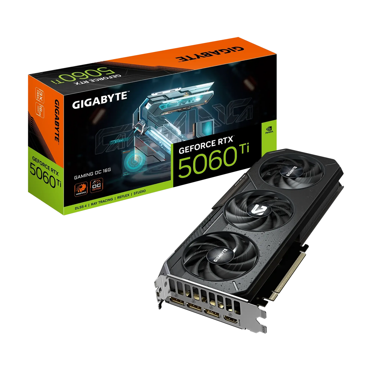 GIGABYTE GeForce RTX 5060 Ti GAMING OC 16GB GDDR7 graphics card with WINDFORCE triple fan cooling from SAMMAN.JO