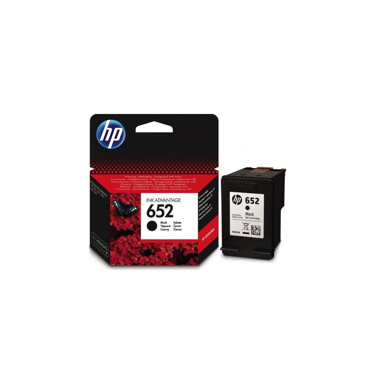 HP 652 Black Original Ink Cartridge for compatible HP DeskJet printers with up to 360 page yield from SAMMAN.JO
