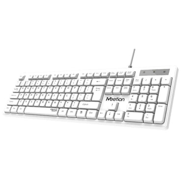 Meetion k300 USB Standard Wired Keyboard -White