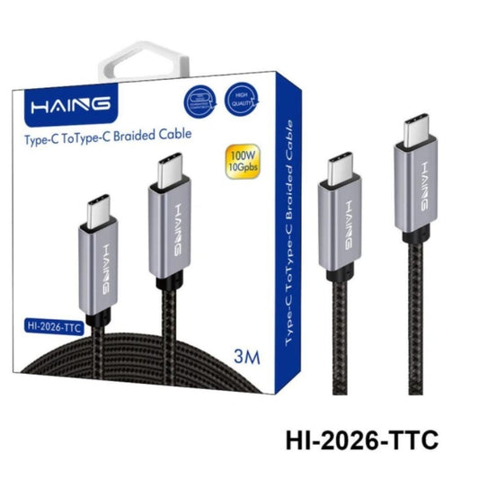 HAING HI-2027-TTC Type-C to Type-C Braided Cable 5M 100W
