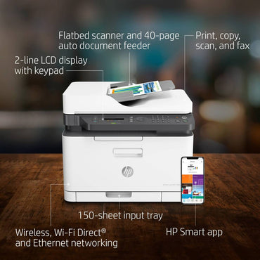 HP Color Laser MFP 179fnw 4-in-1 Wi-Fi color laser printer with scan copy and fax in Jordan Amman and Irbid from AlSamman For Computer