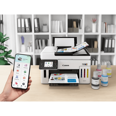 Canon MAXIFY GX6140 wireless MegaTank refillable ink printer with auto duplex 50-sheet ADF Wi-Fi Ethernet and color touchscreen from SAMMAN.JO