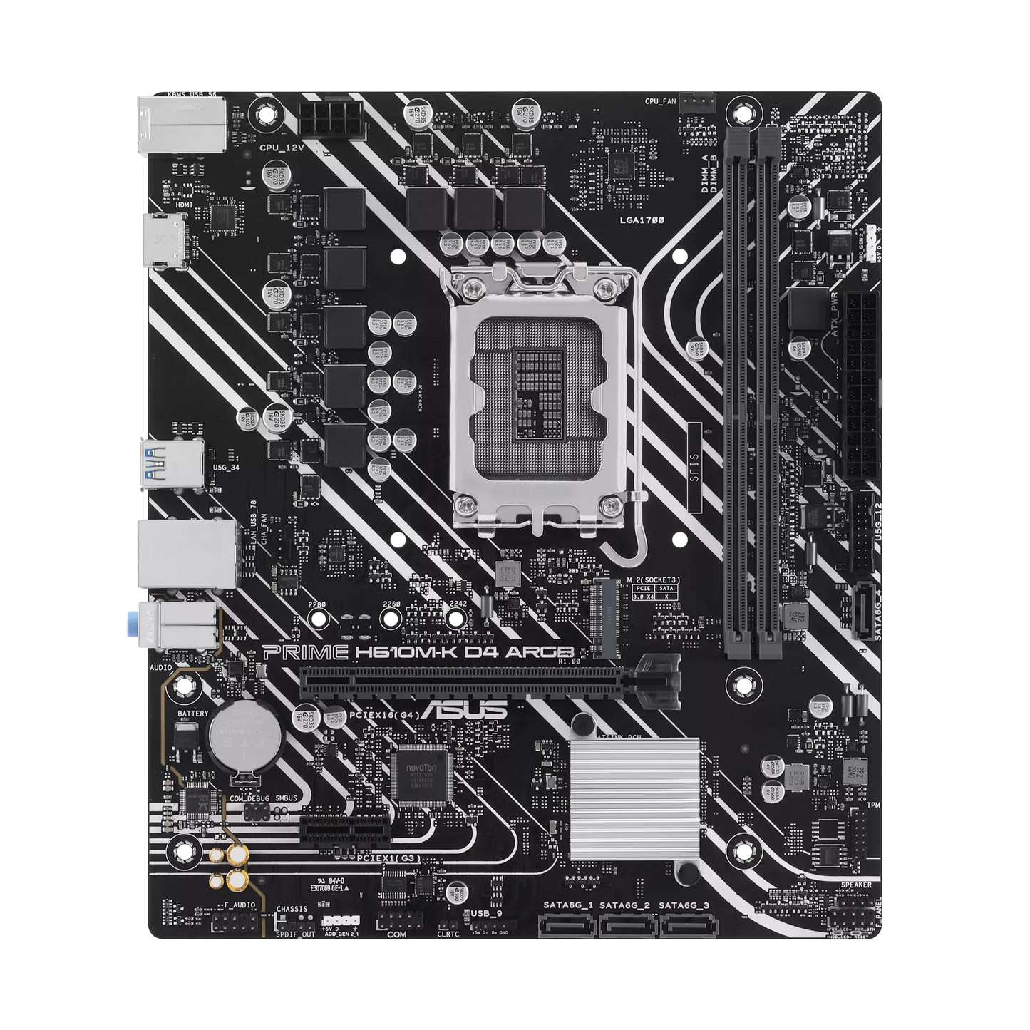 ASUS PRIME H610M-K D4 Intel Motherboard PCIe 4.0 DDR4
