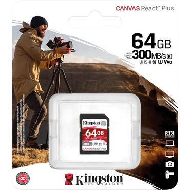 كرت ذاكرة Kingston SD 64GB سرعة 300MB