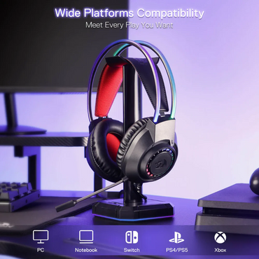 Redragon H231 Scream Wired RGB Gaming Headset with Surround Sound