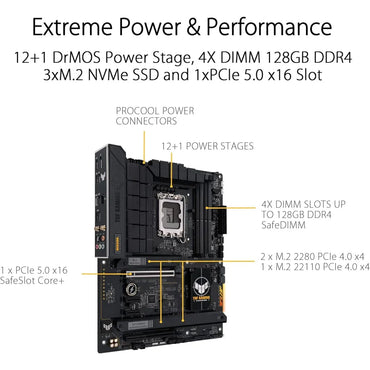 ASUS TUF GAMING B760-PLUS WIFI DDR5 Intel Motherboard PCIe 5.0