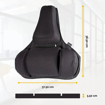 Fellowes Professional Series Ultimate Back Support 3 Memory Foam Section w/ Microban Protection - Black