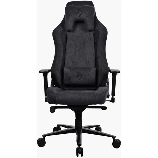 Arozzi Vernazza Soft Fabric Gaming Chair Multi-Dimensional Armrests Rocking & Lock-Tilt Function Adjustable Height & Backrest 3D Armrests - Pure Black