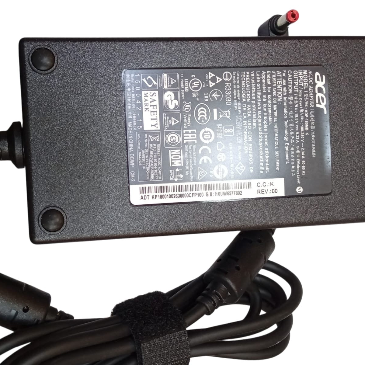 Acer 180W laptop charger 19.5V 9.23A with 5.5x1.7mm connector for compatible Acer laptops at SAMMANPC AlSamman For Computer Jordan