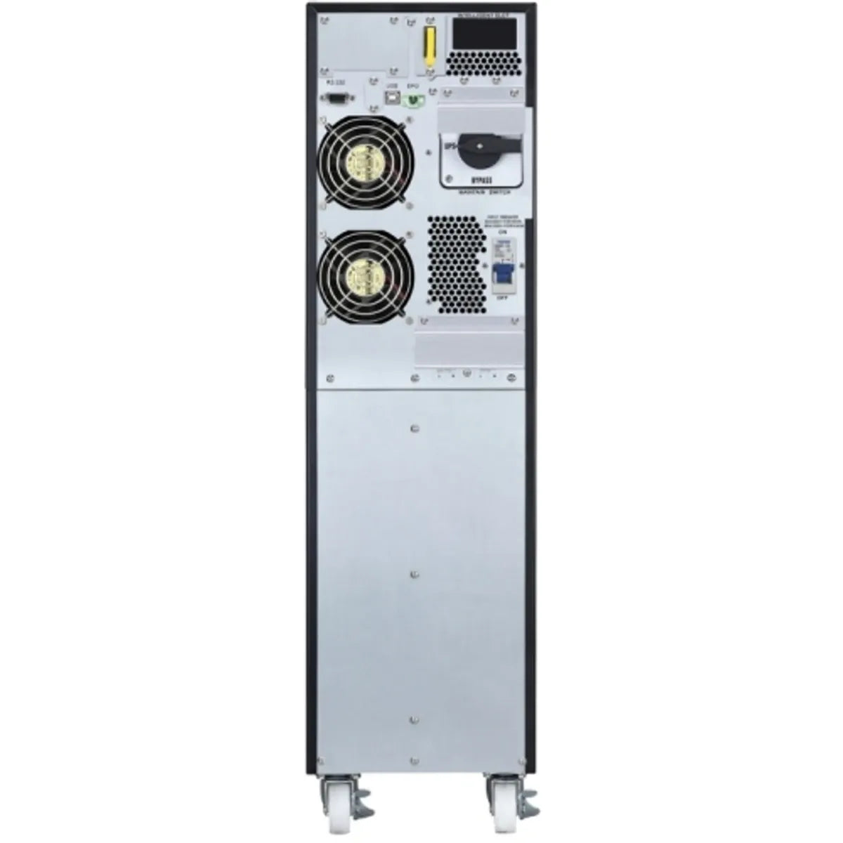 APC SRV6KI Easy UPS On-Line 6KVA 6000W Tower – Double Conversion, 230V Hardwired 3-Wire Output, LCD Display, SmartSlot, Automatic Bypass and Emergency Power Off.
