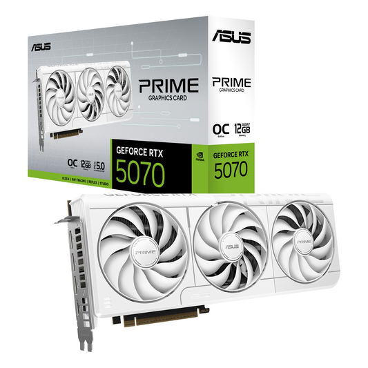 ASUS PRIME Gaming GeForce RTX 5070 White OC Edition 12GB GDDR7 - Graphics Card