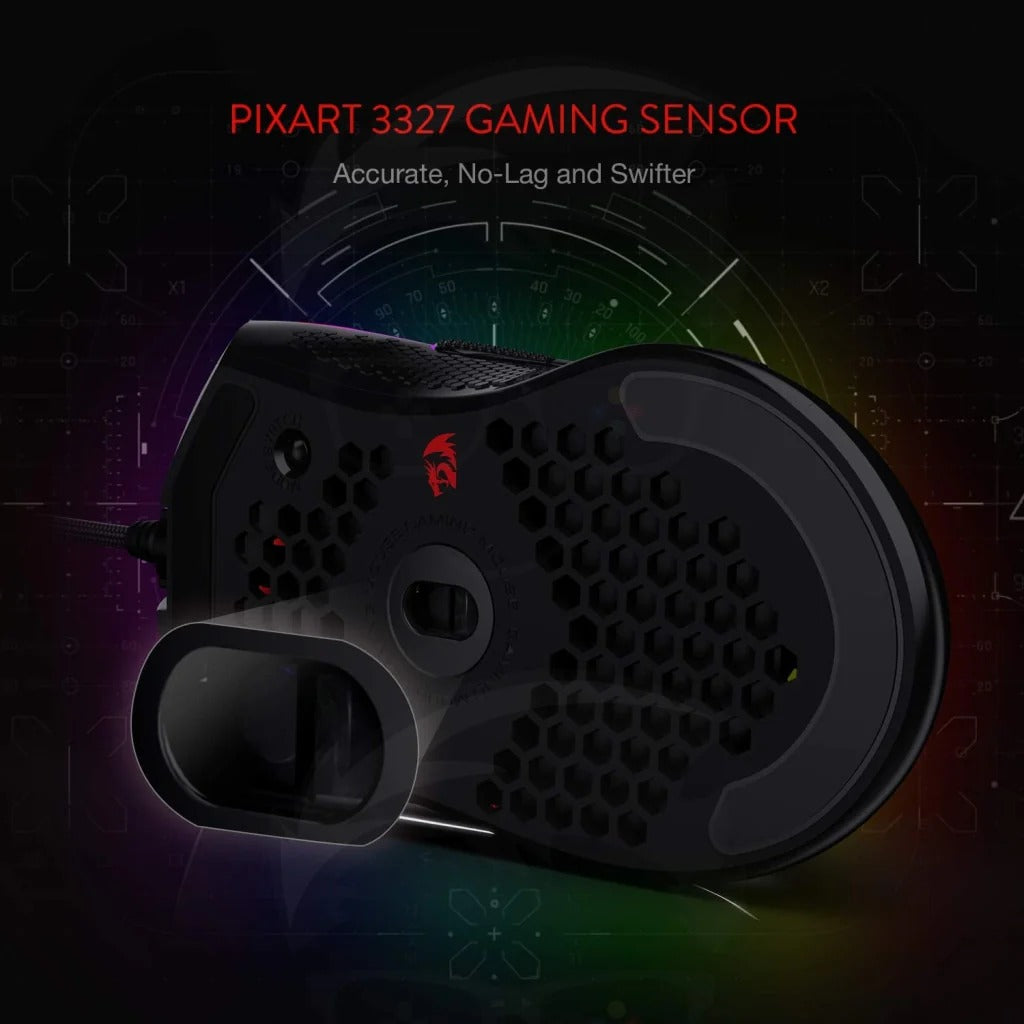 M808 RGB Lightweight Gaming Mouse with 12400 DPI