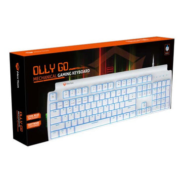 Meetion MT-MK600 Blue Switch Olly Go Mechanical Gaming Keyboard -White