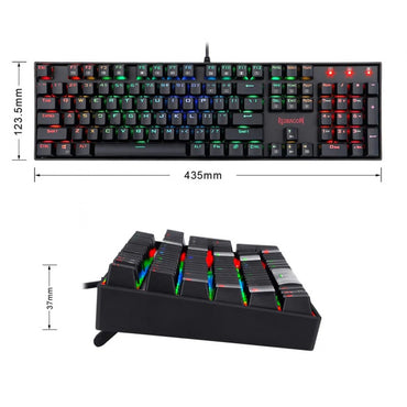 Redragon K551 MITRA Mechanical Gaming Keyboard – Blue Switches & Red LED