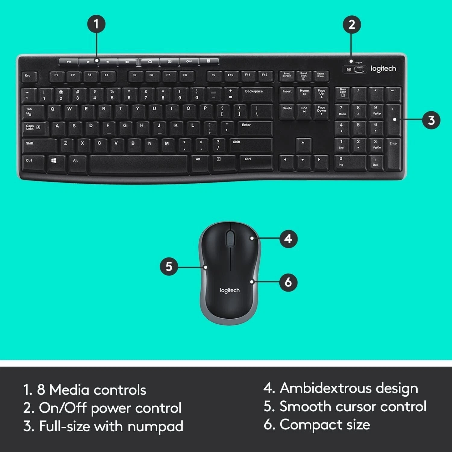Logitech MK270 Wireless Keyboard & Mouse Combo – Silent & Reliable