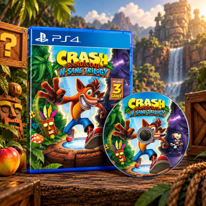 Crash Bandicoot N Sane Trilogy PS4 Game Disc 3 Games from Al-Samman Computer Jordan