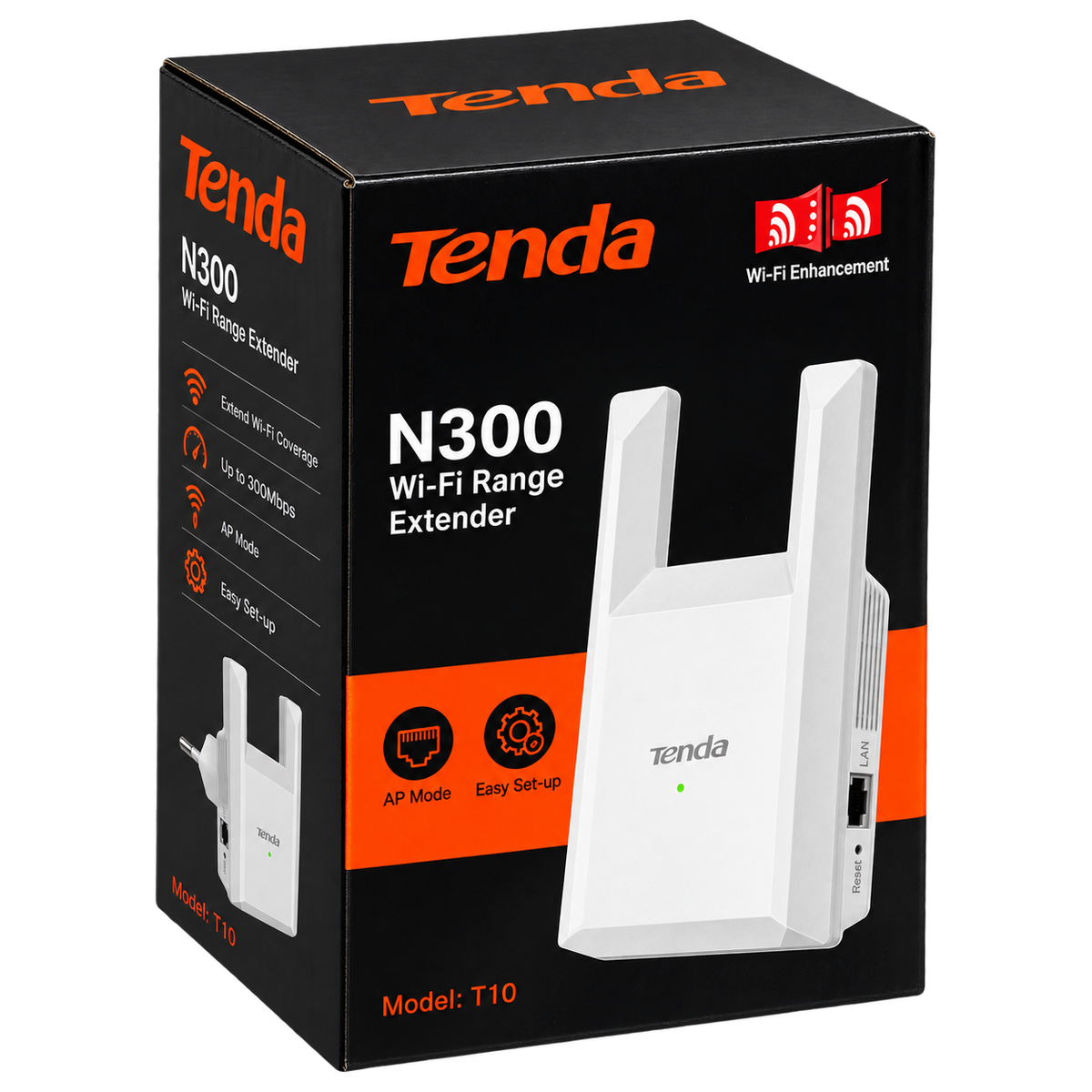 Tenda T10 N300 Wi-Fi Range Extender 300Mbps with Ethernet from Al-Samman Computer Jordan