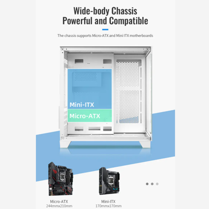 Huntkey S900 Sandstorm Full view Empty PC Case without Fans -Black