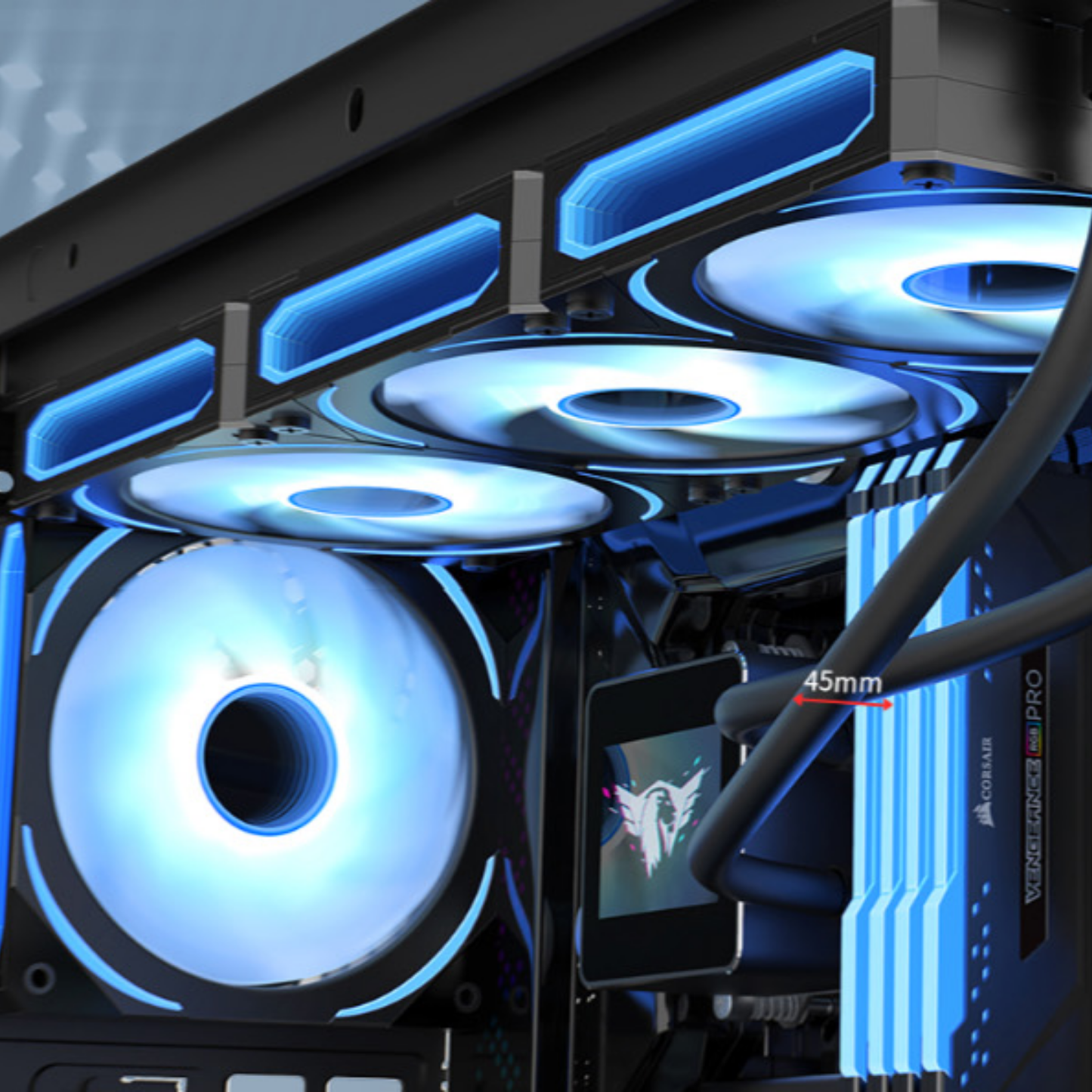 Huntkey GX750A Empty Gaming Case with 3 Fans -Black