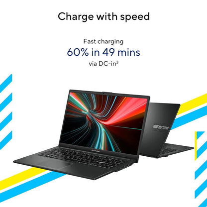 NEW Laptop ASUS Vivobook Go 15 | Intel® Core™ i3-N305 Processor, 8G Ram , 512GB SSD, 15.6-inch FHD (1920 x 1080) IPS-level Panel - Mixed Black