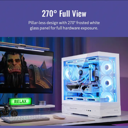 كيس Huntkey GX760A Gaming فارغ بدون مراوح - أسود