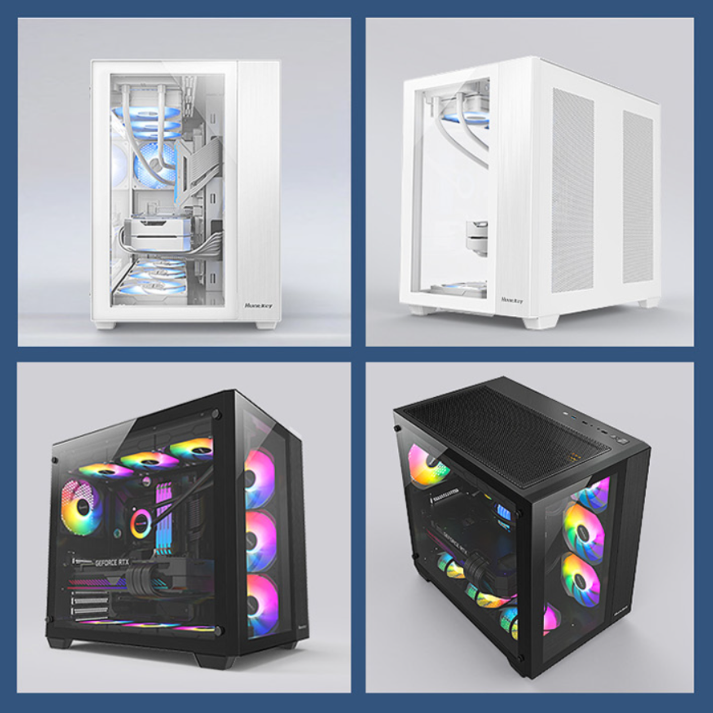 Huntkey S980 Tornado Full View Gaming Case Black