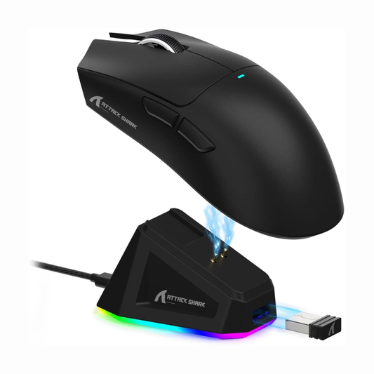 ATTACK SHARK X11 black wireless gaming mouse with RGB charging dock in Jordan
