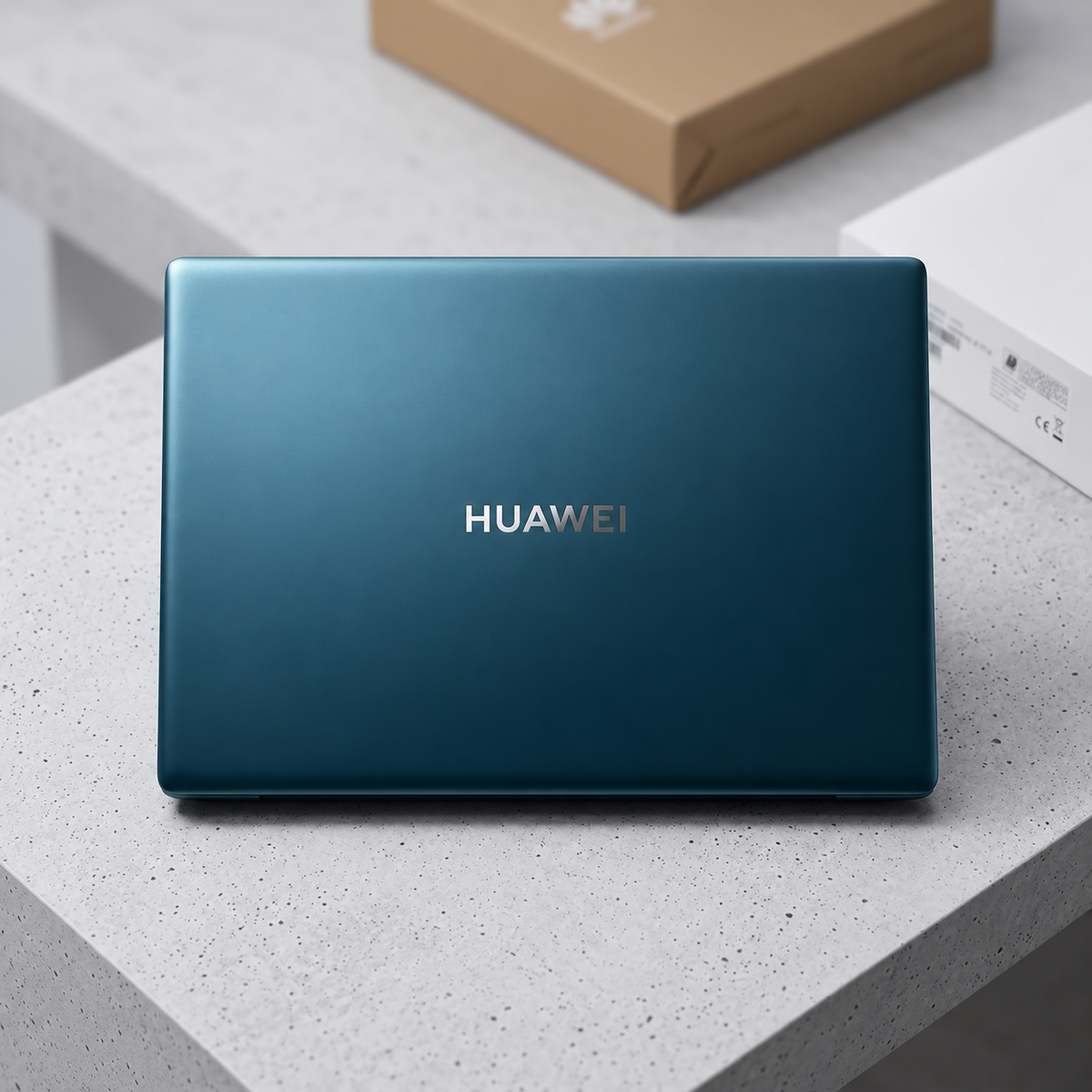 Used HUAWEI MateBook X Pro 2021 Emerald Green laptop open with 13.9-inch display and Arabic English keyboard