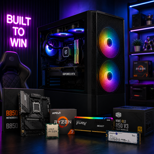 كمبيوتر ألعاب Ryzen 7 7800X3D و RTX 5070 Ti 32GB