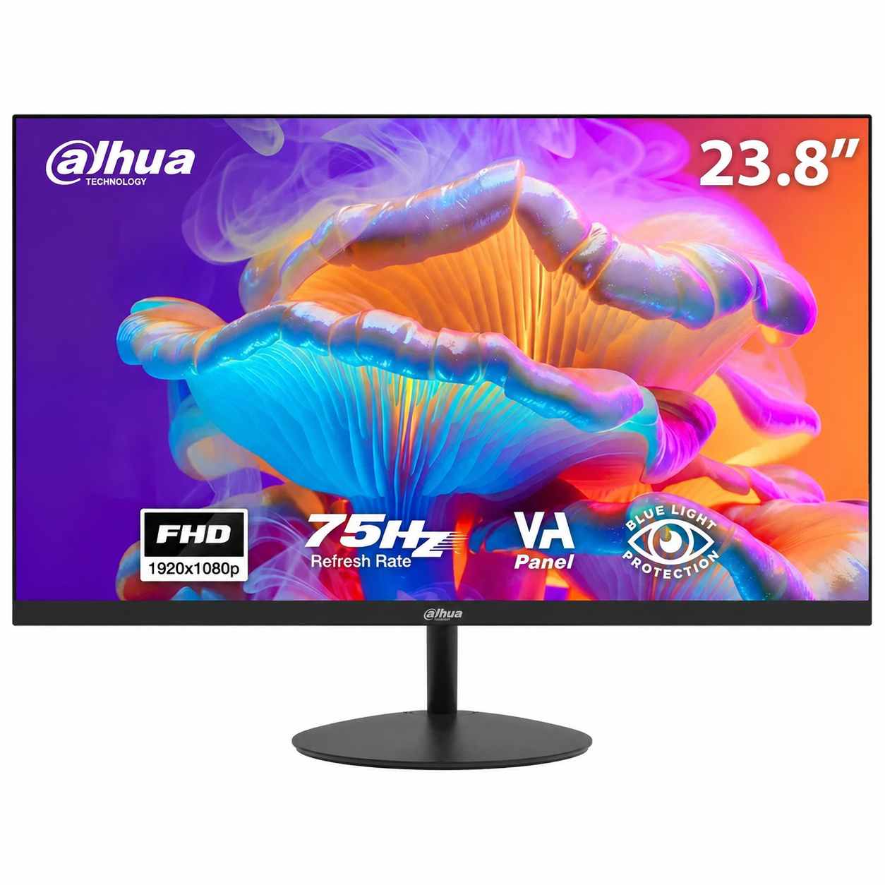 Dahua DHI-LM24-A200M 23.8 inch Full HD 1920x1080 IPS LED monitor with 75Hz refresh rate, 6ms response time, HDMI and VGA connectivity, no built-in speakers, office and home computer monitor at SAMMANPC AlSamman For Computer in Amman, Irbid, Jordan