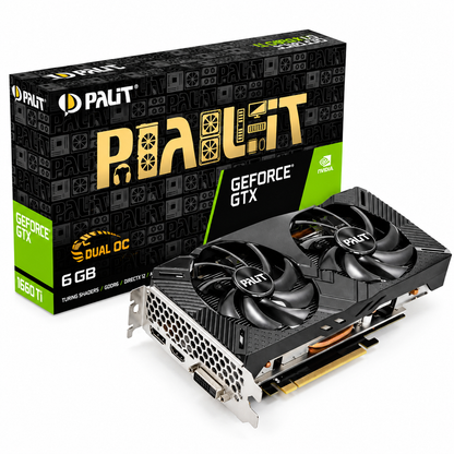 Palit GeForce GTX 1660 Ti Dual OC 6GB GDDR6 graphics card in Jordan Amman and Irbid from SAMMAN.JO and AlSamman For Computer