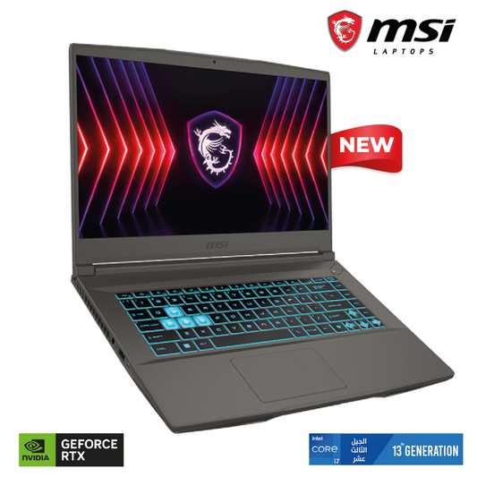 لابتوب MSI Thin 15 B13UC بمعالج i7 وRTX 3050 للألعاب والأداء العالي