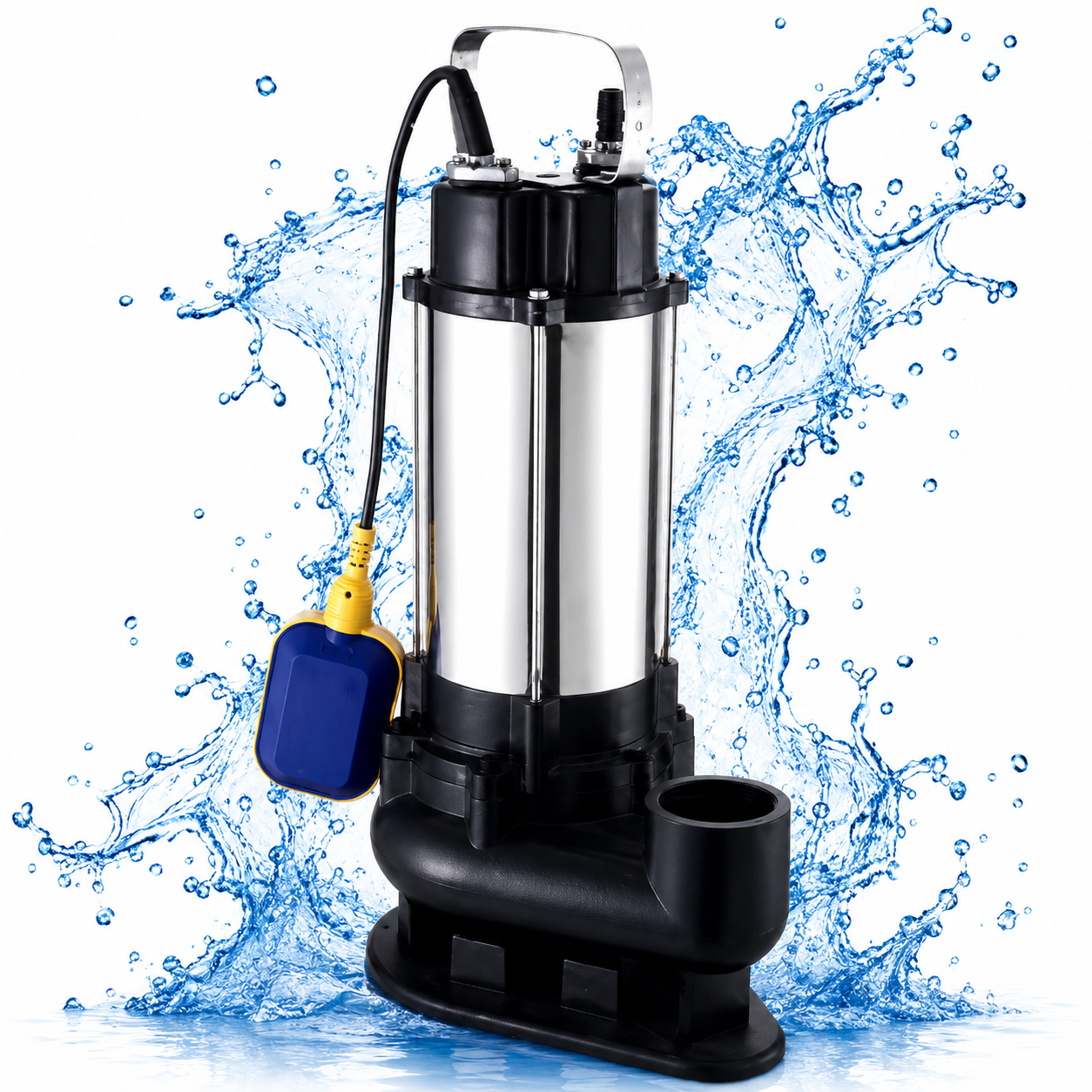 1HP Submersible Sewage Pump 750W Double Grinder