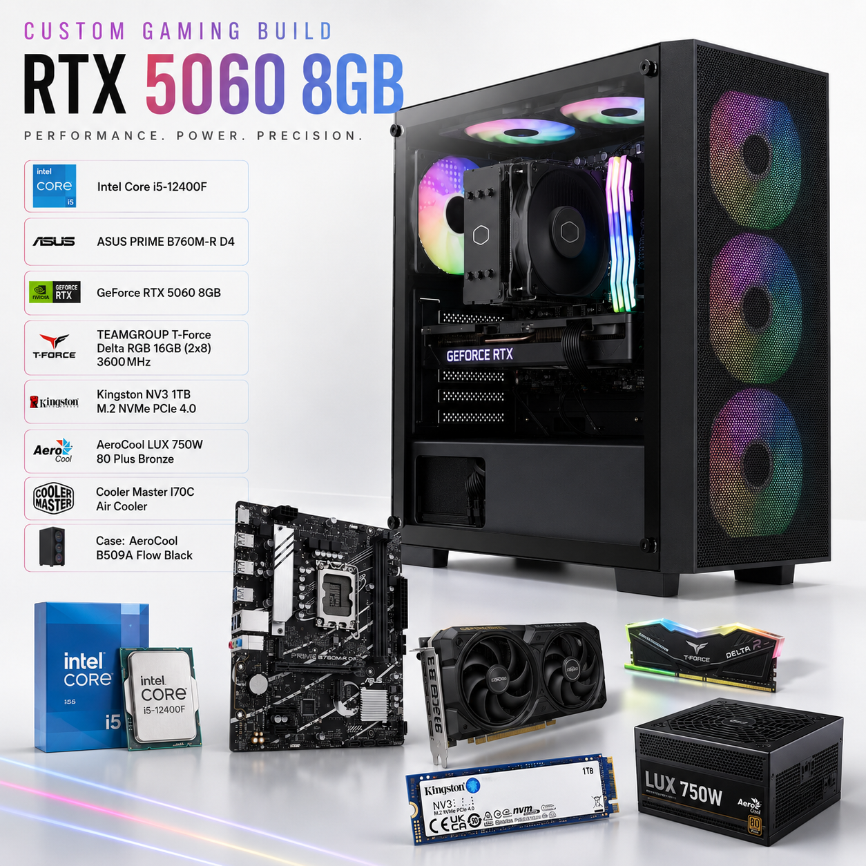 Gaming PC i5 RTX 5060 8GB 16GB RAM - Custom Build