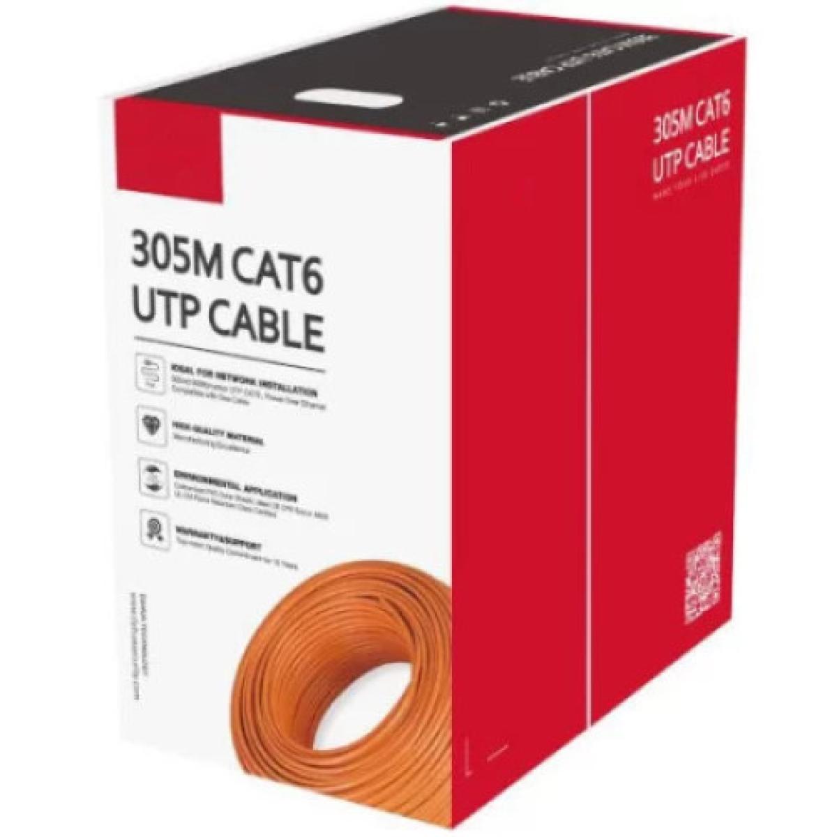 Dahua 305M CAT6 UTP cable carton with orange cable illustration