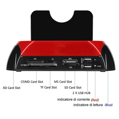 محطة إرساء استنساخ محركات الأقراص الصلبة IDE/SATA الكل في واحد بمنفذ USB 3.0